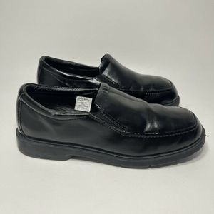 Buster Brown Toe Zone Logan Black Slip on Leather Party Boys Dress Shoe sz 4.5M